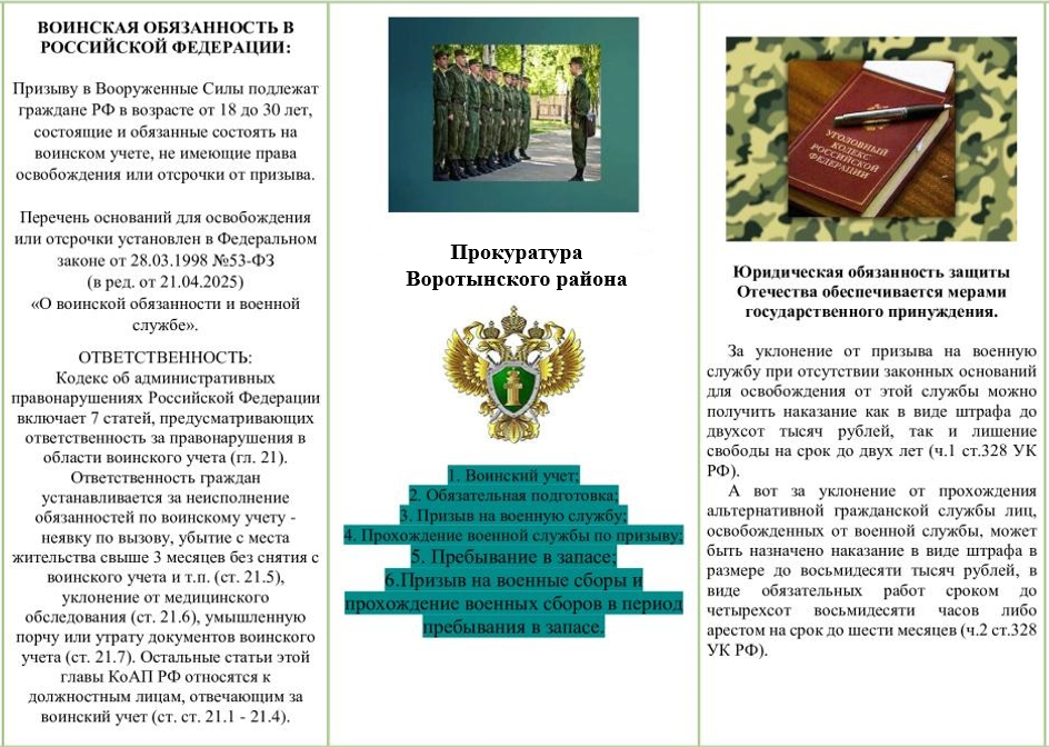 Памятка по военной службе